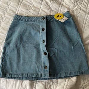 Brand new high waisted denim skirt